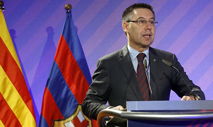 Josep Maria Bartomeu durante un acto del FC Barcelona. |  EFE