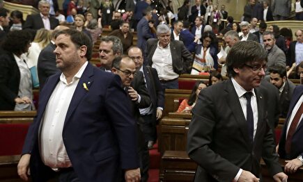 Imagen de archivo de Oriol Junqueras y Carles Puigdemont | EFE