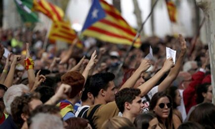 Una protesta de universitarios separatistas | EFE