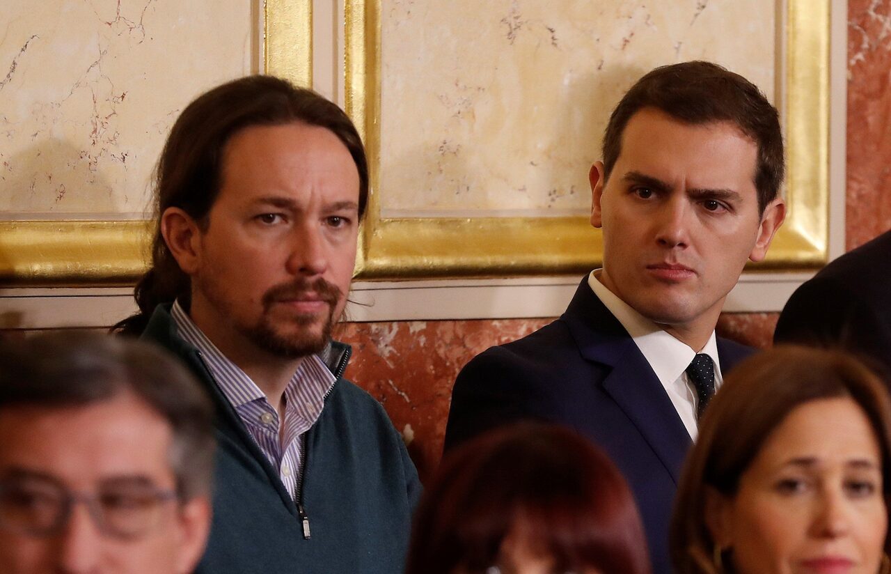 Pablo Iglesias y Albert Rivera en el Congreso. |  EFE