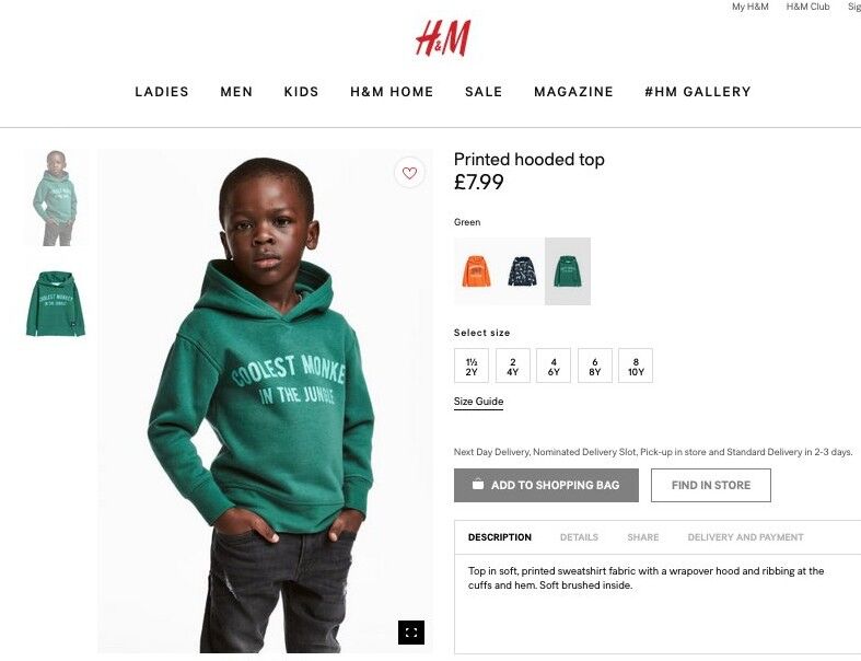 H&M acusada de racista por una sudadera un modelo negro - Libre Mercado
