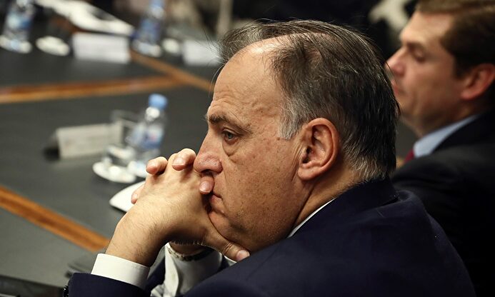 Tebas habla claro sobre lo que ocurrió en el partido de la sospecha |  EFE