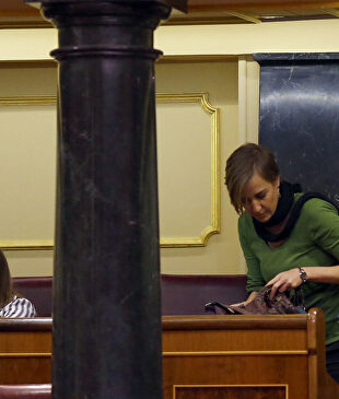 Tania Sánchez en su escaño | EFE