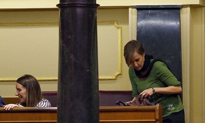 Tania Sánchez en su escaño | EFE