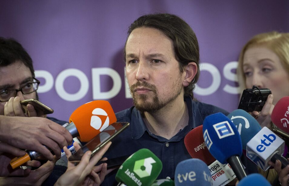 [El Diario Vasco] Encuesta pre-electoral: "PSOE gana y PP se desinfla en favor de Cs" 100318_pablo_iglesias