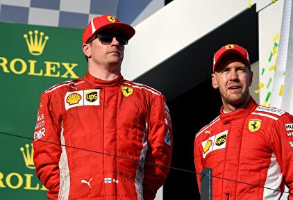 Kimi Raikkonen y Sebastian Vettel, durante el pasado GP de Australia. | EFE