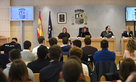 Banquillo de los acusados por la agresión de Alsasua |  EFE