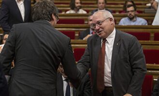 Lluis Puig y Carles Puigdemont | EFE