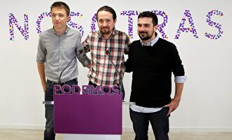 Errejón, Iglesias y Espinar, en tiempos más felices para ellos | EFE