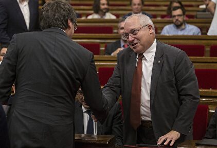 Lluis Puig y Carles Puigdemont | EFE