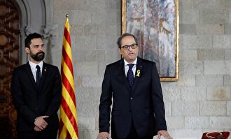 Quim Torra y Roger Torrent en una imagen de archivo. |  EFE