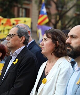 Elisenda Paluzie, con Quim Torra |  Europa Press