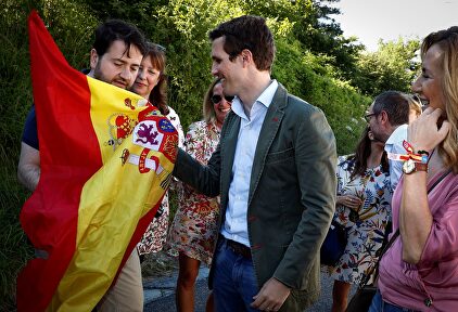 Pablo Casado en Alsasua, Navarra. |  EFE.