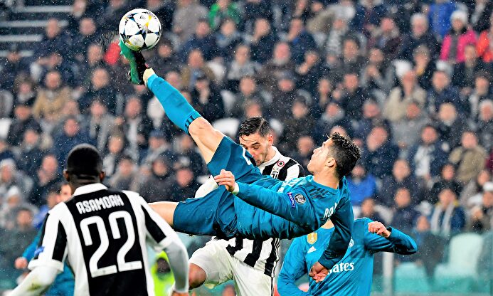 Cristiano Ronaldo y su famosa chilena. | LD