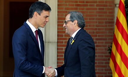 Sánchez y Torra en 2018 |  EFE