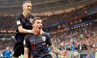 Mario Mandzukic celebra un gol con la selección croata. |  EFE