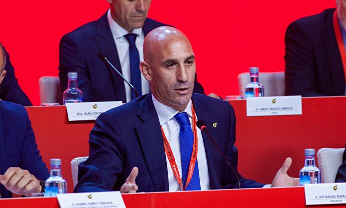 Luis Rubiales, durante una Asamblea de la RFEF. |  EFE