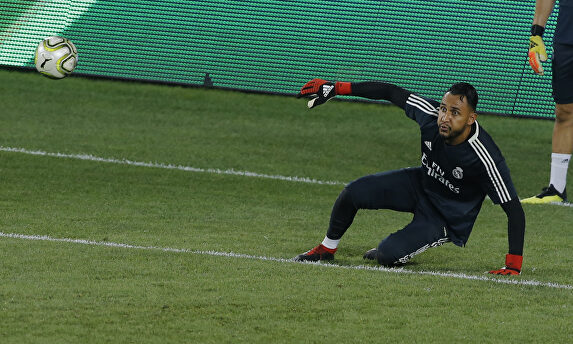 Keylor Navas, en un entrenamiento con el Real Madrid. |  Archivo