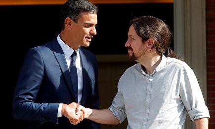 Sánchez e Iglesias en Moncloa | EFE