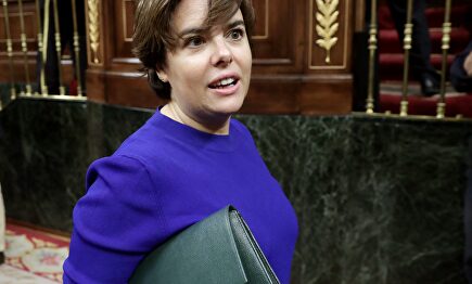 Santamaría, en su última aparición pública antes de dejar la política. | EFE