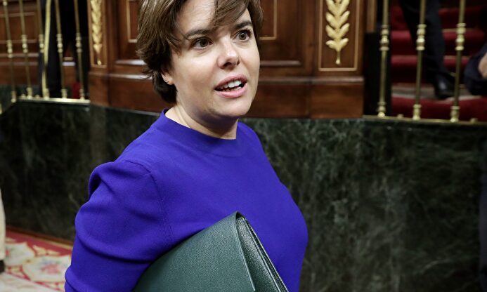 Santamaría, en su última aparición pública antes de dejar la política. | EFE