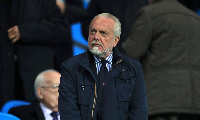 Aurelio De Laurentiis con cara de pocos amigos. |  Cordon Press