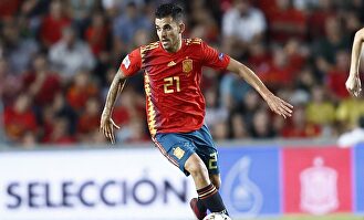 Dani Ceballos, en un partido con la selección española. |  EFE