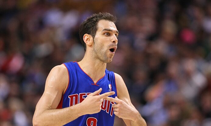 José Manuel Calderón, en un partido con los Detroit Pistons. |  Cordon Press/Archivo