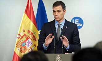 Sánchez en una comparecencia tras el Consejo Europeo en Bruselas |  Efe