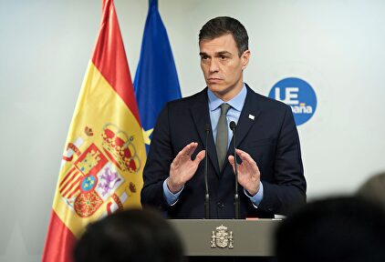 Sánchez en una comparecencia tras el Consejo Europeo en Bruselas |  Efe