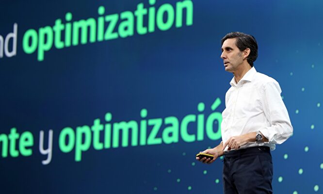 El presidente de Telefónica, Álvarez-Pallete, en una imagen de archivo | Europa Press