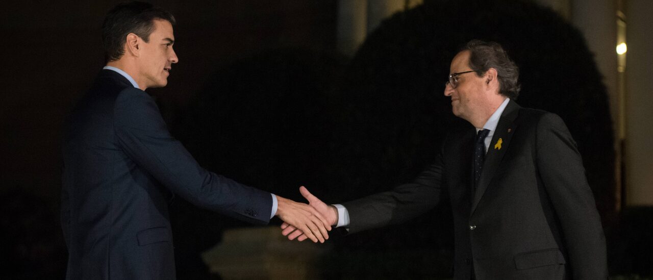 Quim Torra y Pedro Sánchez en una imagen de archivo. |  Cordon Press