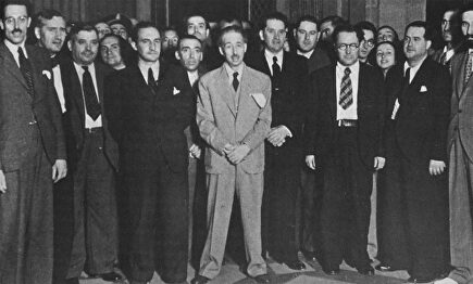 Companys, en el centro, reunido con políticos vascos. | Cordon Press