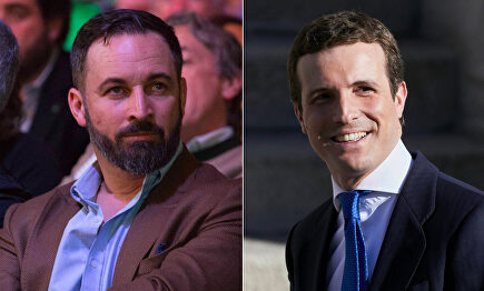 Santiago Abascal y Pablo Casado |  Cordon Press