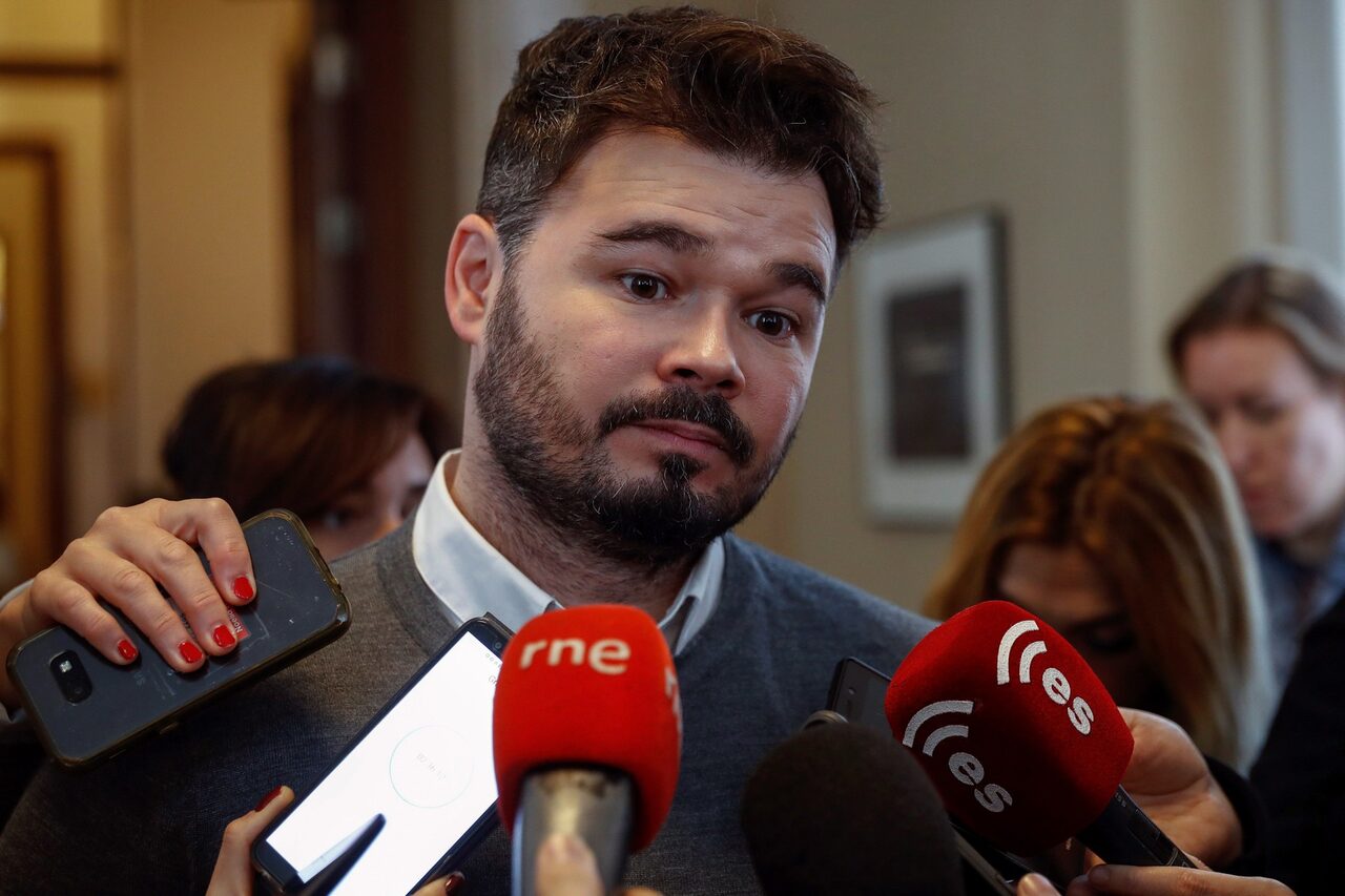 El diputado de ERC, Gabriel Rufián, en el Congreso |  EFE