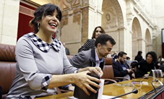 Teresa Rodríguez en el Parlamento andaluz |  EFE