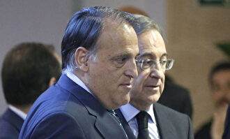 Tebas y Florentino Pérez. | EFE