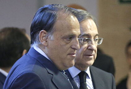 Tebas y Florentino Pérez. | EFE