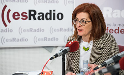 Maite Pagazaurtundua, en una reciente visita a esRadio | David Alonso Rincón