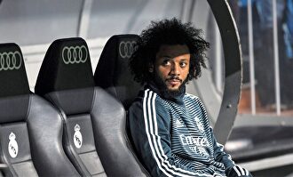 Marcelo, en el banquillo de los suplentes del Real Madrid. |  EFE