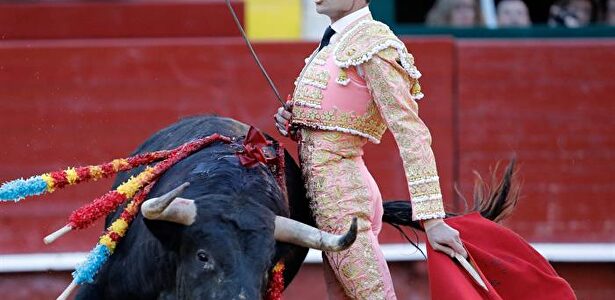 Paco Ureña en su regreso a los ruedos en Valencia tras perder el ojo izquierdo. |  EFE