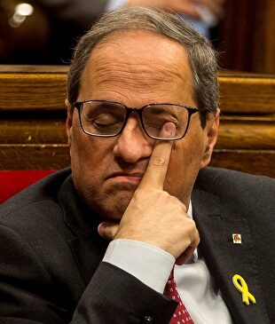 Quim Torra en una sesión en el Parlamento catalán |  EFE