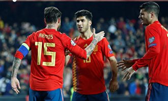 Ramos, Asensio y Morata celebran un gol | EFE