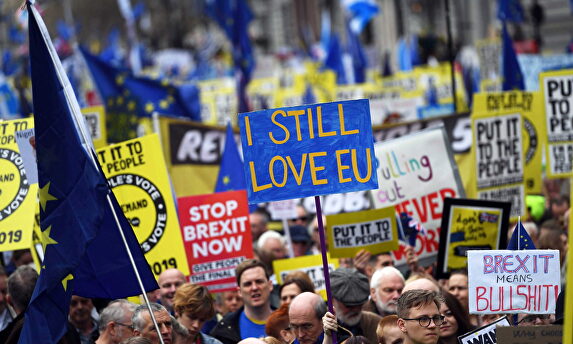 Manifestación contra el Brexit en Londres |  EFE