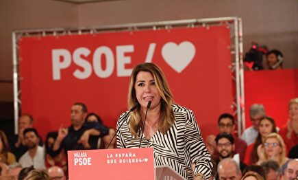 Susana Díaz, durante un mitin del PSOE |  @PSOE