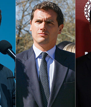 Casado, Rivera y Abascal, en imágenes de archivo. |  LD