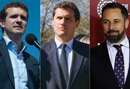 Pablo Casado, Albert Rivera y Santiago Abascal. |  LD