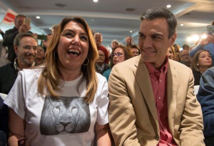 Susana Díaz y Pedro Sánchez, en un acto de campaña de las pasadas generales |  EFE
