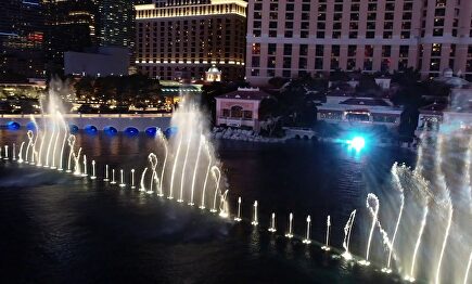 'Juego de Tronos' sobre las fuentes del Bellagio en las Vegas