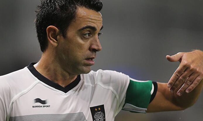 Xavi Hernández jugando en el Al Sadd. | EFE